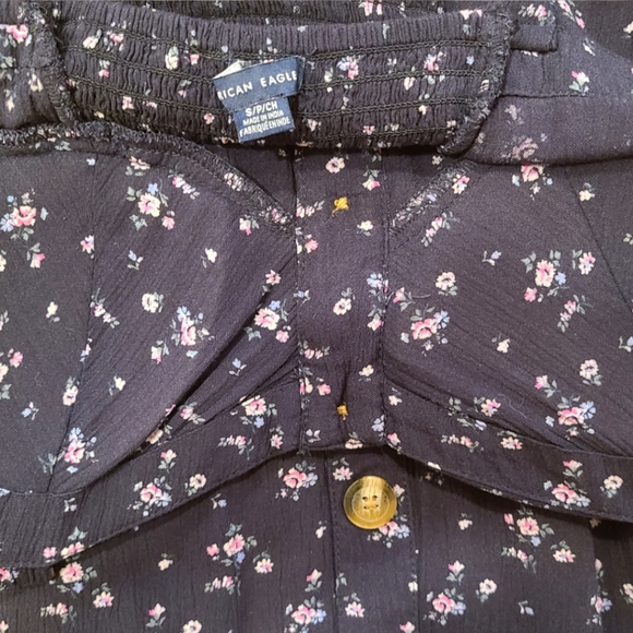 American Eagle Button Down Mini Dress Size Small - Picture 6 of 8